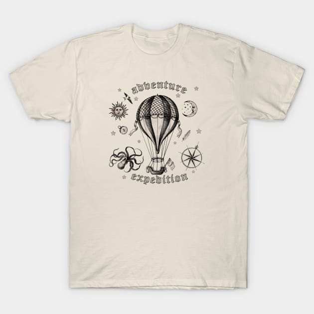 Vintage Adventure Expedition T-Shirt by valentinahramov